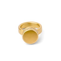 BAU ring in 18k yellow gold, diamonds