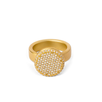 BAU ring in 18k yellow gold, diamonds